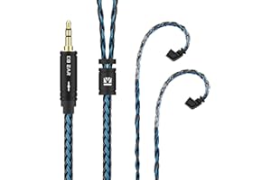 Yinyoo KBEAR ST16 Plus kabel do słuchawek, 2 m, zapasowy kabel IEM do KBEAR Storm/KZ EDA/AS16/AS16 PRO/ZEX/ZEX PRO/DQS/ZAX/ZAS/ZAR/ESX/ZVX/D-Fi (QDC, 3,5 mm, czarno-niebieski)