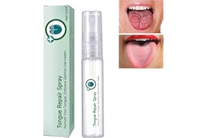 SHENGQIU Tongue Repair Spray,Instant Dry Mouth Relief,Fissured Tongue Relief Spray,Sore Tongue Re/LIEF Mint Breath S/Pray,Breath Freshener for Dryness& Bad Brea/th