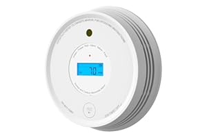 Smoke & Carbon Monoxide Alarm, AEGISLINK Wireless Interlinked Combination Smoke & Carbon Monoxide Alarm Detector, Replaceable Battery, Transmission Range over 250 m, SC-RF220 (RF Interlinked), 1-PACK