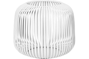 blomus Laterne Lito, White, Größe S, 20L x 20B x 17H cm, Kerzenhalter, Windlicht aus Edelstahl, Laterne Deko, Indoor Windlicht Klein