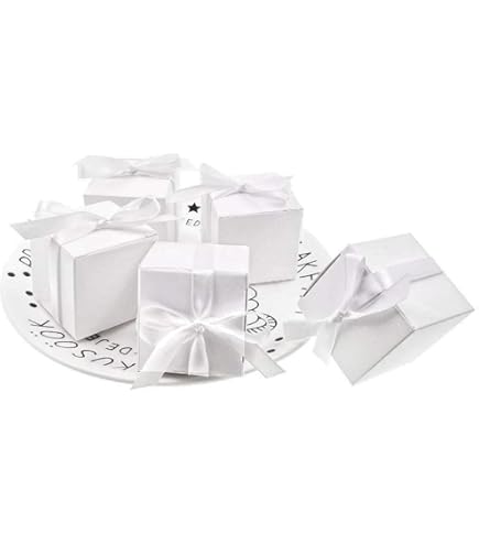 EinsSein 12x Boîte Cadeau Pigeon Voyage De Mariage Blanc Boites Carton Boite Cadeaux Canetons Decorer A Dragees Dentelle Mariage Dragee Dragée Dragee Chocolat Confettis Fete Bapteme Table Invite Deco