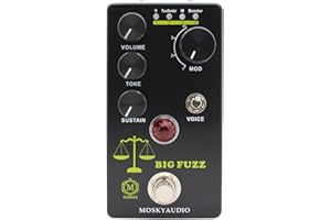 URPIZY Moskyaudio Big Fuzz Distortion Pedal Guitar Distortion Effects Pedal for Electric Guitar Effects Pedal Guitar Parts