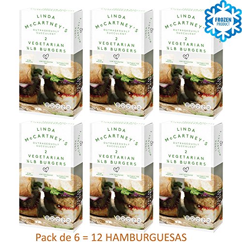 LINDA McCARTNEY Hamburguesas Vegetarianas de 1/4lb (VEGANO) 227GR Congelado Pack de 6