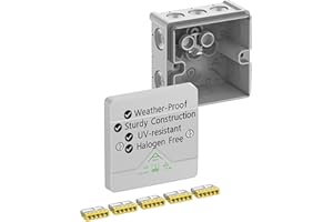 Spelsberg Abox 025-2,5² - Professional IP66 Junction Box with 5 Screwless 5-Wire Terminal - VDE Certified, Internal Fixing Points for Industrial & Outdoor Areas (Grey)