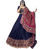 Navy Blue Lehenga Choli for Women, Chaniya Choli Set, Dolla Tussar Silk