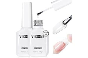 Vishine Colle à Ongles-Colle Faux Ongles Extra Forte,6 en 1 Gummy Base Gel et Pose Américaine Ongles Capsules, Longue Duré Nail Extend Gel UV/LED