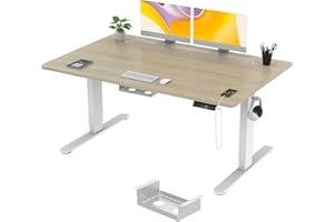 TRIUMPHKEY Scrivania Regolabile in Altezza Elettrica 140 x 80cm,Scrivania multifunzione per computer,3 Altezze di Memoria 72 – 118 cm,con Porta di Ricarica USB,Standing Desk,per Ufficio