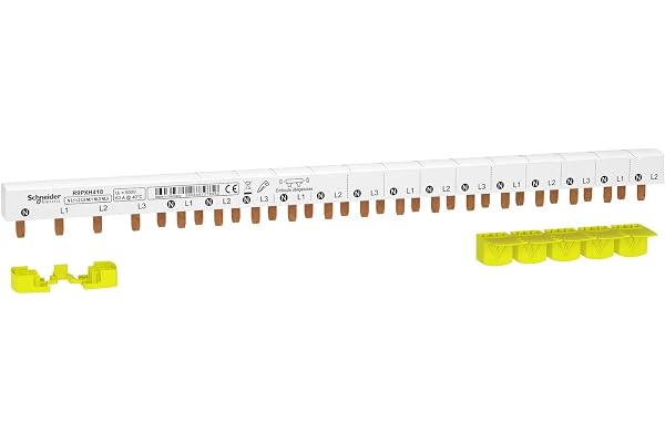 Schneider Electric - Resi9 - peigne monobloc - 3P+N - 63A - 18 modules - cache dents 5M - R9PXH418