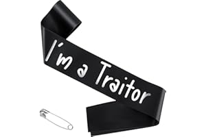 Xuniea I'm a Traitor Sash Traitor Leaving Sash New Job and Sorry Your Leaving Gifts Retirement Presents for Colleagues Women Men Farewell Party Going Away Decorations(Black, Silver Letter)