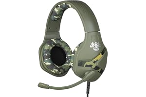 Konix Mythics Kabelgebundenes Gaming-Headset Nemesis PS4, PS5, Switch und Xbox - Mikrofon - 1,5 m Kabel - 3,5 mm Klinkenstecker - Motiv Camouflage Grün Khaki