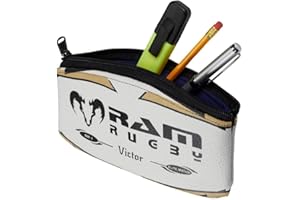 Rugby Ball Pencil Case | Real Rugby Ball Material | Gift or Stocking Filler for Sports Fans | Ram Rugby