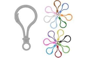 PH PANDAHALL PandaHall Elite 98pcs 14 colore Chiusure a scatto con chiave a pressione in plastica a forma di bulbo per fai da te, 51x25x5,5mm, Foro: 6mm