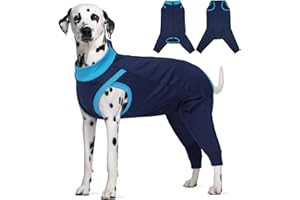LeLePet Dog Post Surgery Suit with Legs, Surgical Body Suit for Dogs, Dog Hind Leg Recovery Suits for Large Dogs, Pet Surgical Recovery Suits to Prevent Licking, Navy Blue 3XL