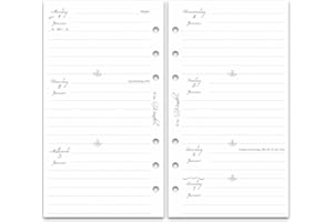 ‎SINNWUNDER SinnWunder® Premium Kalendereinlagen 2024 - Wochen-Kalender mit 1 Woche auf 2 Seiten – Größe Personal – 6-fach-Lochung – VintageSinn