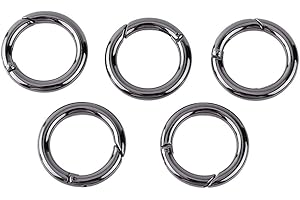 KEENSO Mosquetón para Poner Llaves, Enganches para Bolsa, Mosqueton Redondo para Enganchar Bolsa