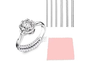 CHENYUTE Regolatori di Misura Per Anelli, Confezione da 6 Pezzi, Misure invisibili, Possono ridurre la Misura di 0,5-1,5, Adatti per Anelli da uomo e da donna nelle Misure da 1 a 9 mm