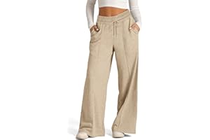 EIRUKON Pantaloni Tuta Donna Larghi Pantaloni Sportivi Donna Leggeri Dritti Joggers Vita Alta con Tasche e Coulisse per Jogging Fitness Sport