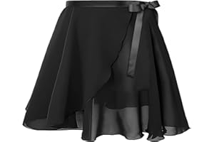 DiULi Falda de Ballet, 1 Pieza Falda de Abrigo la Danza de Ballet, Transpirable, Falda Envolvente de Gasa, Cintura Ajustable, Faldones de Baile para Mujeres y Niñas