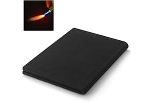 FIREWESS Feltro in fibra di carbonio Saldatura Coperte, tappeto ignifugo per camino, coperta antincendio, resiste alle alte temperature, protegge da scintille, schizzi e scorie, tessuto ignifugo (45 x 60 cm)