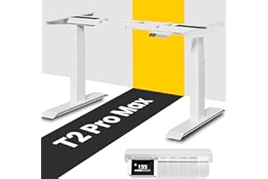‎MAIDESITE MAIDeSITe T2 Pro Max stelaż na biurko z elektryczną regulacją wysokości, 135 cm, z podwójnym silnikiem, nośność 160 kg, z systemem sterowania Piano-Master i funkcją ochrony przed kolizjami