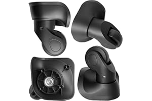 TOBESO-NUOZE Kofferrollen Ersatzrollen Ersatzräder für Koffer Reparatur 360°Drehbare Koffer Ersatzrollen mit 4 Befestigungslöchern Luggage Wheels (H041-S-4)