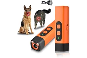 ANYINGKAI Ahuyentador de Perros Ultrasonidos,Mejorar antiladridos para Perros,ultrasonidos para Perros,3 Frecuencias Ajustables Antiladridos con Linterna Dispositivo Antiladridoss Recargable Seguro