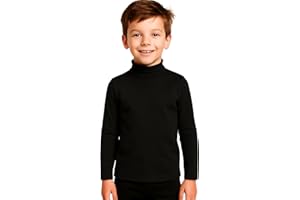 Liabel Lupetto Bambino Caldo Cotone Morbido Dolcevita Bambino Manica Lunga Collo Alto 3-14 Anni