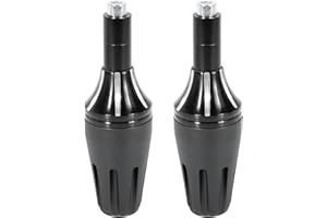 F FIERCE CYCLE 2 protectores de choque universales para motocicleta, color negro, M8