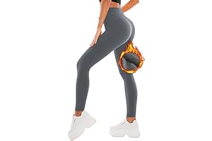 SINOPHANT Legginsy damskie z polarową podszewką, miękkie, elastyczne, z wysokim stanem, termiczne, ciepłe, zimowe, grube spodnie do jogi