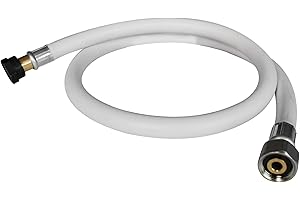 Cook'in garden - Tuyau Gaz pour Barbecue - Compatible Toutes Bouteilles Butane et Propane - Flexible en Caoutchouc - Raccordement à Visser - 125 x 2 x 2 cm