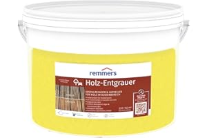 Remmers Detergente antigrigio per legno, 2,5 litri, schiarente e detergente per legno all'esterno, rimuove sporcizia, ruggine, alghe, muschio, senza necessità di carteggiare, biodegradabile