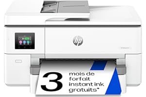 HP OfficeJet Pro 9720e, 53N95B, Imprimante Multifonction,6 Mois de Forfait Instant Ink Gratuit, à Jet d'encre, A4, Couleur, Recto Verso Automatique, 22 ppm, Wi-FI, Smart, Grise