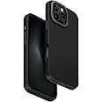 UNIQ iPhone 16 Series Phone Case, Keva Max Series, Aramid Fiber Lightweight Protective Case with Ultra-Tough Aramid Back for iPhone 16 Pro Max - Black