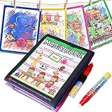 ★ Material impermeable;- La parte posterior de la alfombra es material de nylon resistente al agua, no se preocupe por la humectación del suelo, Libro Mágica de la Doodle tiene una variedad de patrones, tambiíen resistente al agua.no necesita pintura, simplemente llena de agua limpia en un bolígrafo mágico, luego comienza a pintar cuatro colores(Rojo Azul Verde y Amarillo).
