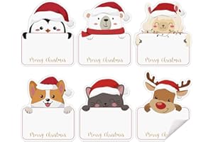 BETESSIN 120pz Adesivi Etichette Natalizie Adesivi Buon Natale Adesivi Animali per Scrapbooking Pacchetti Regalo Fai da Te Stickers Festa Natale Chiudipacco Decorazione
