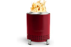 Solo Stove Mesa - Fogata de Mesa con Soporte, bajo Humo, para Exteriores, para Zonas urbanas y suburbios, alimentada por pellets o Madera, Acero Inoxidable, con Bolsa de Viaje, 17,5 x 13 cm, 635 g,