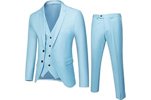 WESALOES 3-teilig Anzüge Kinder Jungen Jungen Kostüm Slim Fit Hochzeitsanzug Jacke Hose Weste Jungen Anzüge Prom Jungen Geburtstag Hochzeit Passt Formelle Kleidung Kinder Set Junge