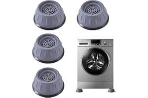Wekuw 4 Stücke Schwingungsdämpfer Waschmaschine Schwingungsdämpfer Universal Antivibrationsmatte Waschmaschinenunterlage Antivibrationsmatte Waschmaschine Füße,für Waschmaschinen und Trockner