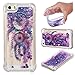 Produktbild iPhone SE Hülle Flüssig, iPhone 5S Hülle Glitter, ZXK CO Stoßfest Hülle Glitter Flüssig Handyhülle Durchsichtig TPU Silikon Bumper Schutzhülle mit Glänzende Flüssig Bewegende Treibsand Liquid Case Hülle Flüssigkeit für iPhone SE/5S/5-Traumfänger