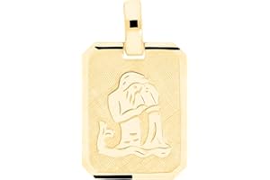 MyGold, segno zodiacale a ciondolo (senza catena), in oro giallo 333 (8 carati), opaco e lucido, 21 mm x 12 mm, segni zodiacali, oroscopo, collana con pendente, ciondolo in oro, regalo, idea regalo, Gaudino MOD-04400