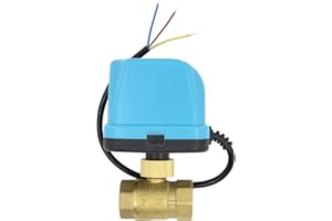 OEMCLIMA DC 24V vanne 2 voies motorisée 1/2 3/4 1 1-1/4 1-1/2 2 pouce vanne a sphere laiton electrovanne 24v dc (DN25 (1"))
