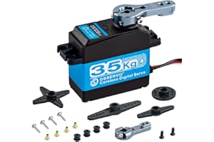LAFVIN 35KG Digital Servo Full Metal Gear High Torque Waterproof DS3235 with Two 25T Servo Arms for RC Car Robot (Control Angle 270°)