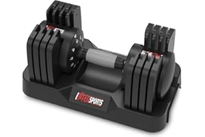 EnterSports 12kg/18KG Mancuernas Ajustables Set de Mancuernas Ajustables para Guardar Lugar, Mancuernas Ajustables con Mango Antideslizante 5 Niveles de Peso, Buenas para Casa, Oficina, Gimnasio