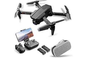 GOOLSKY Drone con telecamera 4K, sensore di gravità per il volo, funzione di foto/video con un solo gesto e mantenimento dell'altitudine in modalità Headless, per adulti e bambini