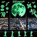 Produktbild Outus 46 Stücke Halloween Leuchtende Fenster Aufkleber, Halloween Leuchtende Aufkleber Leuchtende Wand Aufkleber Fenster Aufkleber Set, Gruslige Dekorationen, Aufkleber und Dekor für Halloween