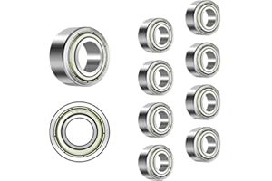 ANGEEK 10 pièces 685 ZZ roulement à billes 5 mm x 11 mm x 5 mm, pré-lubrifié, double étanchéité, roulement à billes 685ZZ