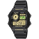 Casio AE-1200WH-1BVDF Standard Men's Wristwatch, Black, Standard