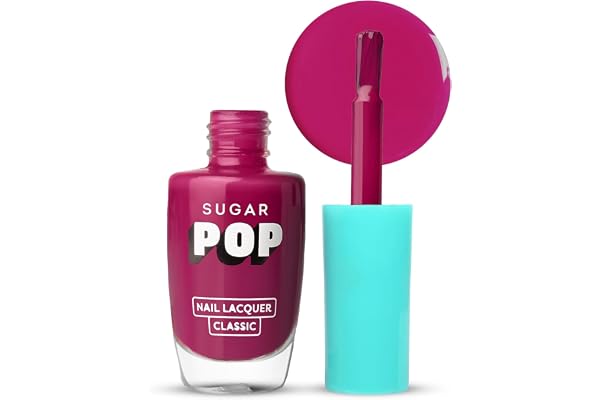 SUGAR POP Nail Lacquer 10 Call Me Hot (Fuschia Pink) Dries In 45 Seconds Chip-Resistant Glossy Finish High Shine Nail Polish For Women, 10 ml