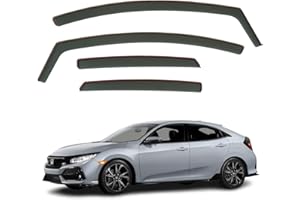 AIRFLUX Juego de 4 deflectores de viento compatibles con modelos Honda Civic Hatchback tipo R 2017 2018 2019 2020 2021.