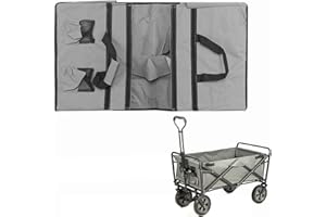 Feeshoppher Fodera per carrello pieghevole per esterni, resistente, pieghevole, in tessuto, impermeabile, contenitore interno di ricambio per carrello da giardino, 85 x 43 x 26 cm (verde mimetico)